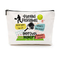 CQM Pickleball Gifts Funny Makeup Bag Pickleball Accessories Cosmetic Bag Pickleball Zipper Pouch Pickleball Lover Gifts for Women Lovers Player Coaches Grandma Mom Christmas Birthday Gifts