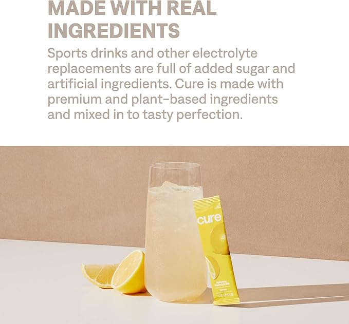 Cure Hydration - Electrolyte Drink Powder Lemonade 28 Servings