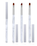 AMilHiTon 3PCS Nail Polish Clean Up Brush, Calligraphy White