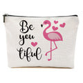 BQXH Flamingo Gifts for Women, Pink Flamingo Makeup Bag Summer Cosmetic Bag