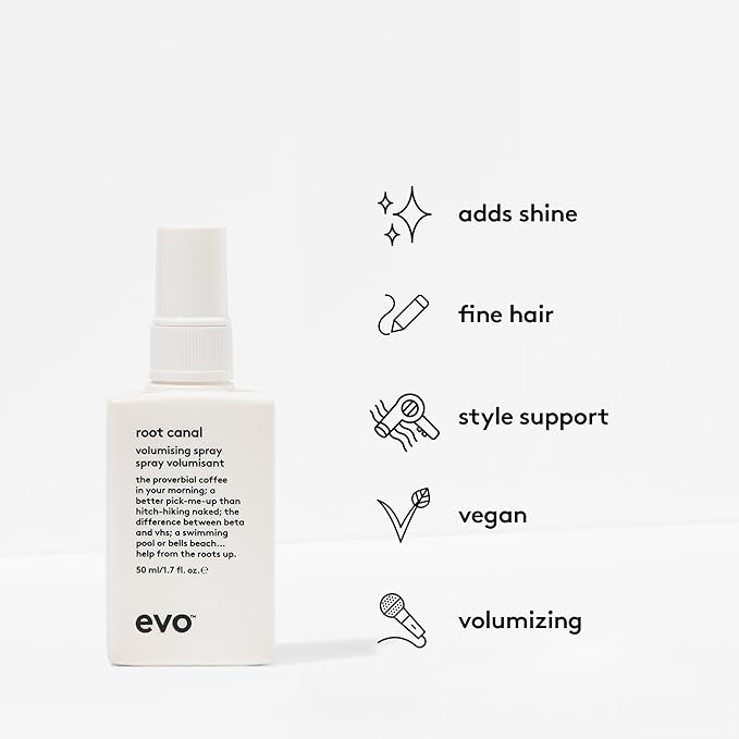 Evo Volumizing Introduction Set - Sulfate-Free Shampoo, Conditioner, Root Spray & Styling Lotion For Fine Hair - Travel Size