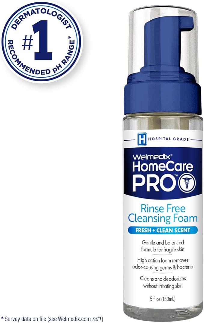 Welmedix No Rinse Cleansing Foam - Rinse Free & Waterless Body Wash