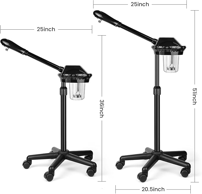Chetunju Professional Face Steamer, Adjustable Height and Angle, Facial Steamer Clean Skin Firming Pores and Moisturizing Suitable for a Beauty, Spa, at Home