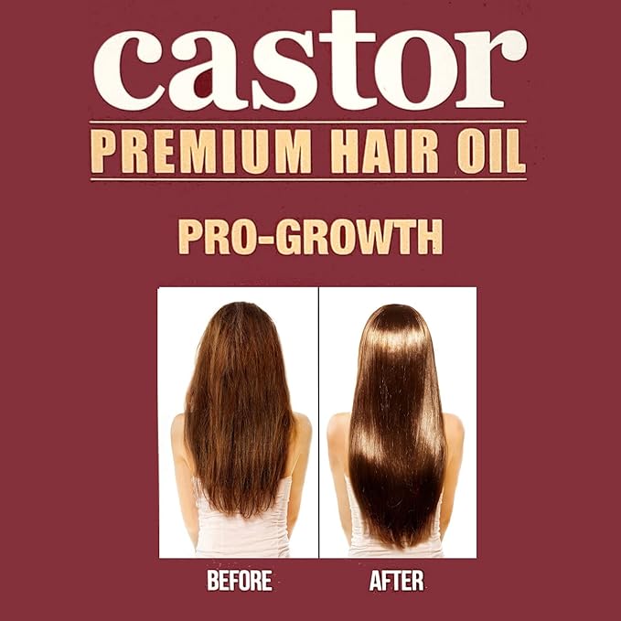 Difeel Pro-Growth Hair Care Set with Castor Oil - 3-PC Style: Shampoo & Conditioner 12oz EACH, & Hair Oil 8oz