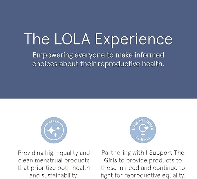 LOLA Cotton Pads - Ultra Thin Pads with Wings - Organic Cotton Hypoallergenic Material - Organic Panty Liners - 36 Count, Regular