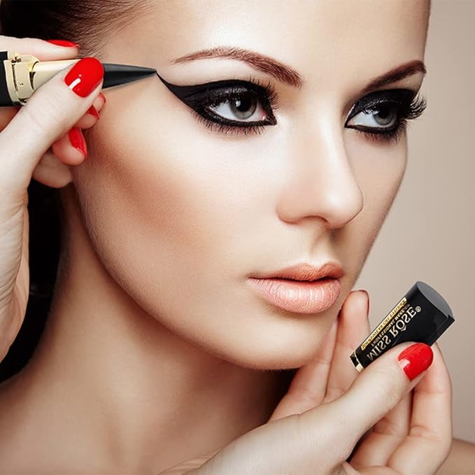 Go Ho Black and Brown Gel Eyeliner Stick,Black Eye Liner Halloween Makeup, Soft and Smooth Eyeliner Makeup for Women,Easy Apply and Remove
