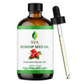 SVA Rosehip Seed Oil 4 Fl Oz - for Face, Skin Care, Hair Care, Scalp Massage & Body Massage – Carrier Oil with Dropper