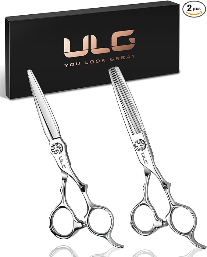 ULG Professional Hair Cutting & Thinning Scissors Set Japanese 440C Shears