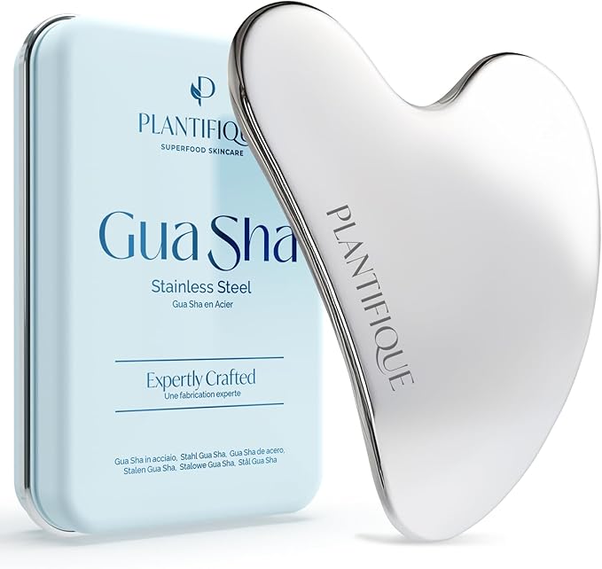 PLANTIFIQUE Stainless Steel Gua Sha Facial Tools - Face Sculpting Massager
