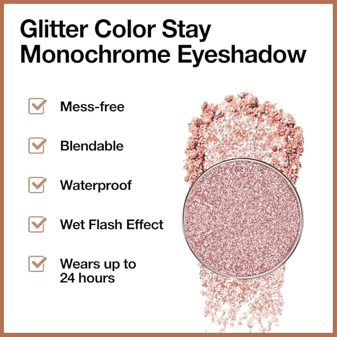 CAKAILA Champagne Pink Rose Monochrome Shimmer Eyeshadow Palette Makeup,Long Lasting Naturing-Looking Lightweight Glitter Single Eyeshadow,Neutral Powde Eye Shadow for Older Women