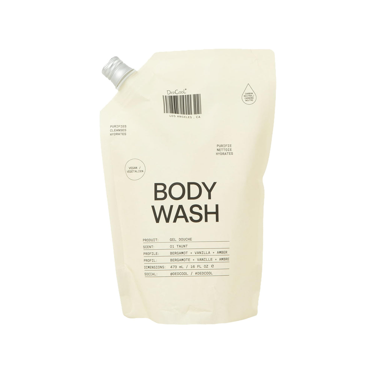 DedCool, Body Wash, 01 Taunt, Shea Butter & Snow Mushroom, 8.5 fl oz
