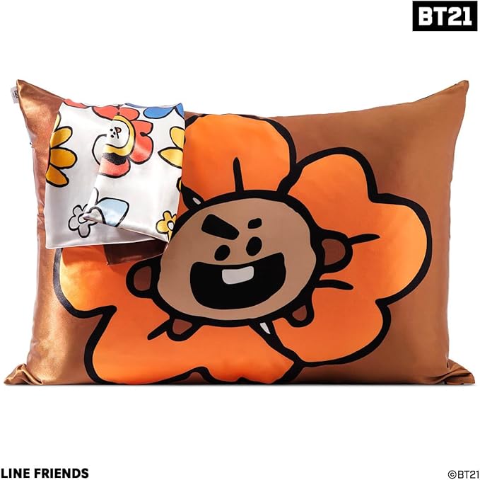 Kitsch x BT21 Satin Pillowcase with Zipper - Size 19x26, Shooky