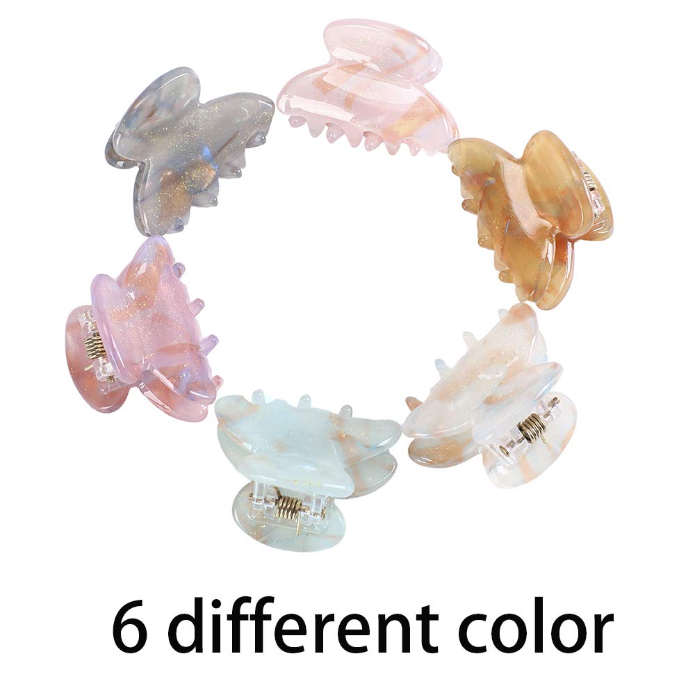 Molans 12 Pcs Small Hair Clips Mini Claw Jaw Clips Women Girls Thin Hair