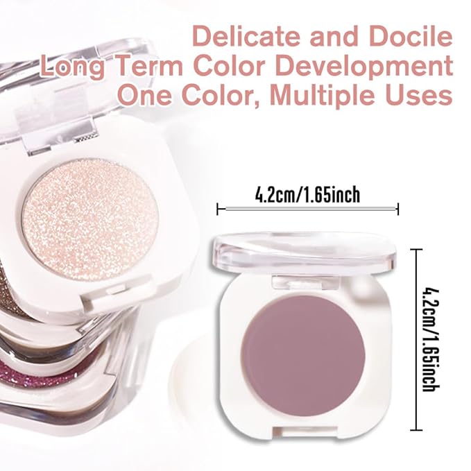 HHLTOH Mauve Taupe Matte Powde Eyeshadow, Dark Brownish Purple Matte Eye Shadow for Mature Skin, Lightweight Blendable, Crease-Proof, Vegan & Cruelty-Free, Sombras para Ojos 25#