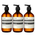 Aesop Resurrection Aromatique Hydrating Hand Wash | Gentle Non-Drying Hand Soap with Mandarin Rind, Rosemary & Lavender | Moisturizing Kitchen & Bathroom Soap | 16.9 oz (Pack of 3)