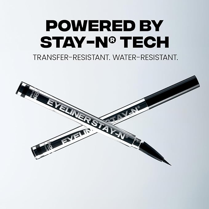 Sacheu Liquid Eyeliner STAY-N, Longwear, Smudge-Proof, Eye’m Sharp, Black