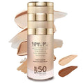 Tiptupu SPF 50 Liquid Foundation,Long Lasting,Moisturizing,Matte & Non-Comedogenic Foundation Makeup for All Skin,Medium-Full Coverage (Light, 1.05 FL.OZ (Pack of 1))