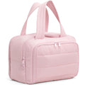 todbown Travel Toiletry Bag:  Large Capacity, 4 Compartments, Wet/Dry Separation, Ultra-Soft Lightweight Fabric & Anti-Spill Design for Travel,Gym,Gift(11.8" L) (Raspberry Pink)