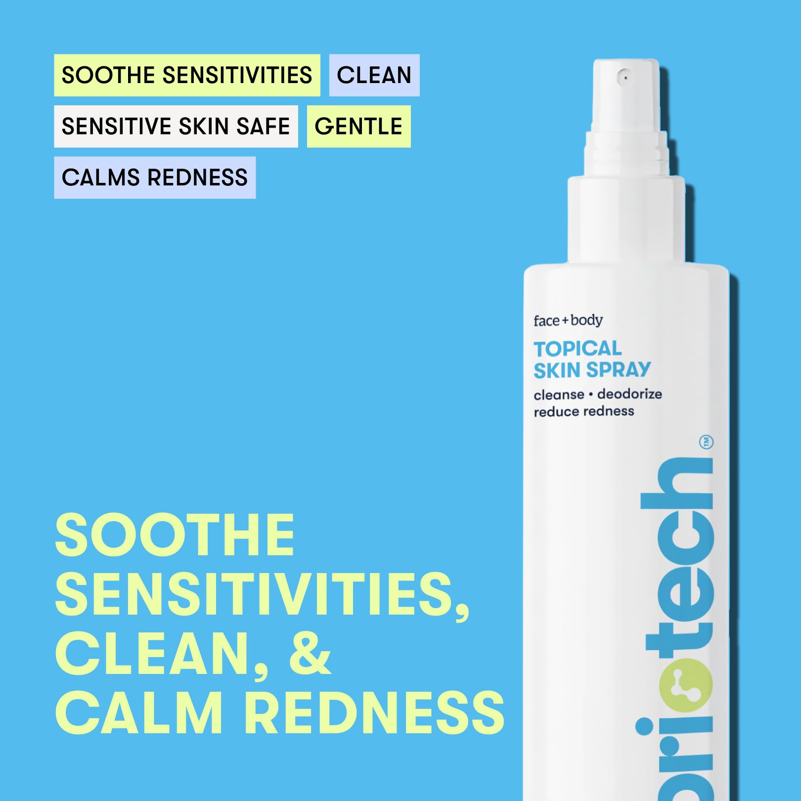 BRIOTECH Topical Skin Spray, Pure HOCl, Tattoo & Piercing Aftercare, Sea Salt Cleansing Solution, TSA Approved Travel Size, Hypochlorous Acid Facial Mist, Skin Care Relief for Bumps Scars & Blemishes