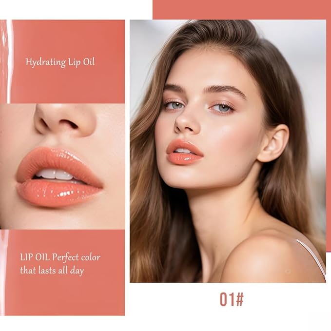 Hxssll Dual-Ended Lip Stain & Lip Oil – 2-in-1 Matte Color and Hydrating Gloss, Long-Lasting Non-Sticky Lip Tint, Nourishing Moisture & Glassy Shine for Day-to-Night Looks 01#
