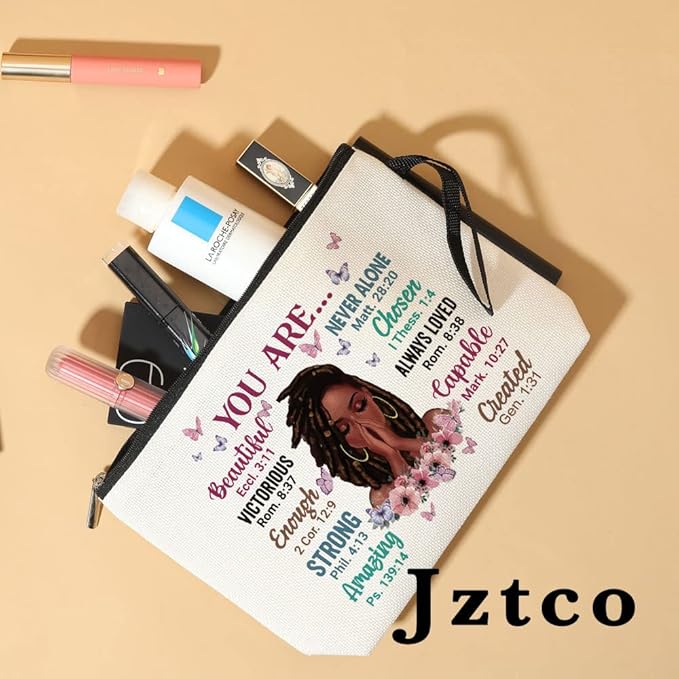 Inspirational Makeup Bag Christian Gifts You Are Beautiful Strong Amazing