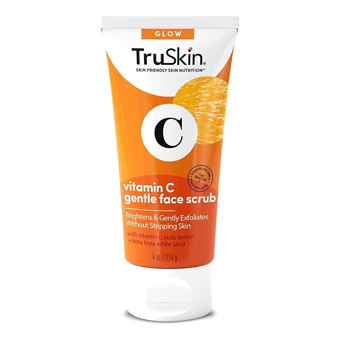 TruSkin Vitamin C Brightening Face Scrub with Yuzu Lemon, 4 fl oz