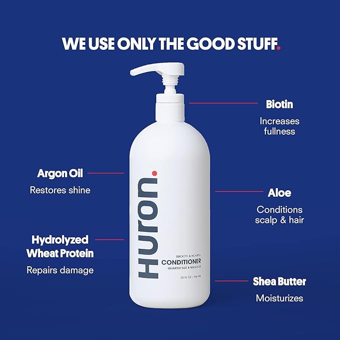 Huron Shampoo, Conditioner & Body Wash, Citrus + Eucalyptus 3-pack (30.3oz)