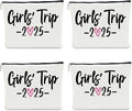 NBIAN 4 PCS Girls Trip Gifts Favors 2026 Girls Weekend Gifts for Women Bestie Gifts Friend Gifts Girls Trip Favors for Sister Niece Friendship Holiday Vacation Makeup Bag Weekend Bags for Women