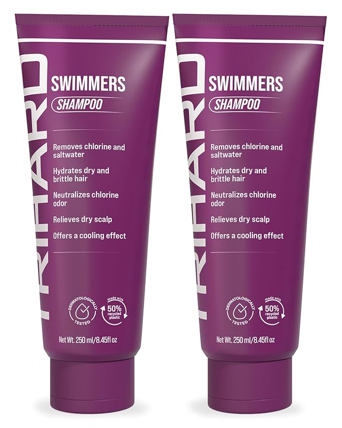 TRIHARD Swimmers Shampoo Extra Boost | Removing Chlorine and Hard Water Negative Effects | Specialized Swim Shampoo (Pack of 2)