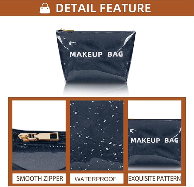 getgto Makeup Bag for Women, Portable Waterproof Cute Cosmetic Bags, Skincare Makeup Case Pouch with Zipper for Daily Use, Travel