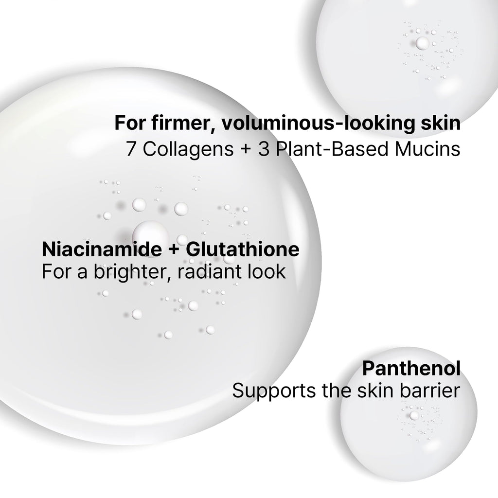 ClearDea Mucin Collagen Voluming Ampoule Moisturizer Face Cream (Dual Collagen + Mucin Care) – Deep Hydrating Facial Skin Care for Women, Glow Up Skincare Essentials - 0.14 Fl Oz x 5ea