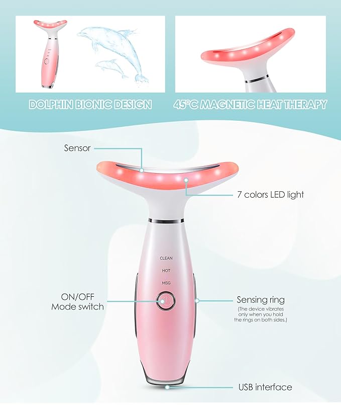 Jobazok Lymphatic Drainage Massager, Anti Cellulite Massage Tool, Gift for Women & Men, Gradient Pink