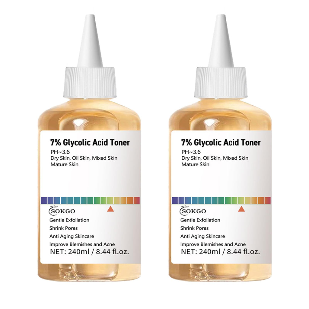 7% Glycolic Acid Exfoliating Toner, Exfoliating Facial Toner, Pore Minimizing Toner, Smooth Skin, Even Tone, Hydrating Formula