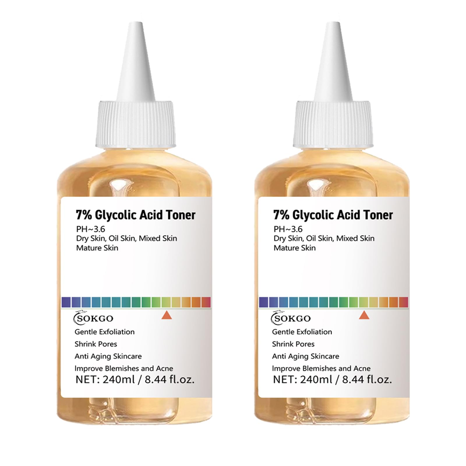 7% Glycolic Acid Exfoliating Toner, Exfoliating Facial Toner, Pore Minimizing Toner, Smooth Skin, Even Tone, Hydrating Formula