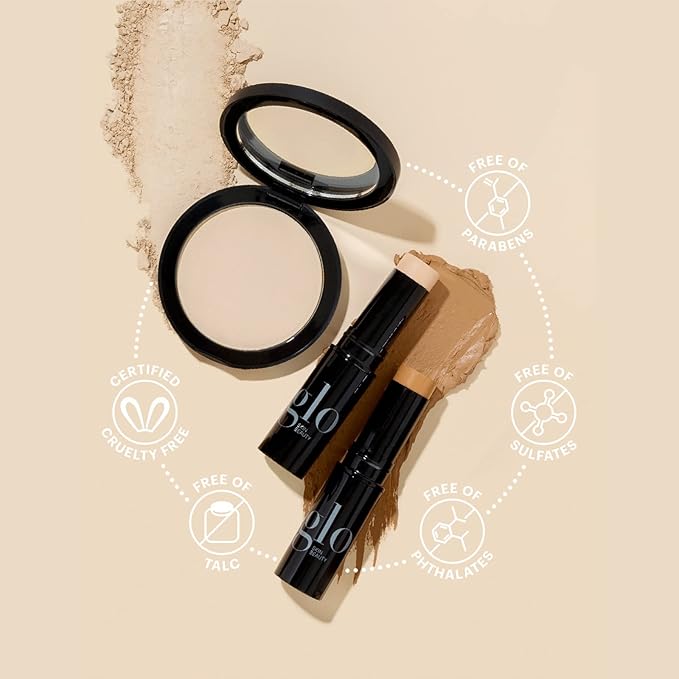 Glo Skin Beauty Pressed Base Powder Foundation, Chestnut Medium – Buildable Sheer to Full Coverage, Long Wear Face Powder Compact, Pressed Powder Makeup for Smooth, Semi-Matte Finish