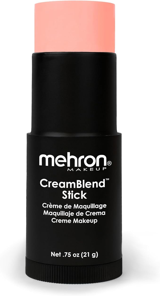 Mehron Makeup CreamBlend Stick | Face Paint, Body Paint, & Foundation Cream Makeup | Perfect for Halloween.75 oz (21 g) (Pastel Orange)