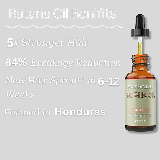 START NATURALS Batana Oil for Hair Strength, 100% Pure & Natural from Honduras, Promotes Hair Wellness for Men & Women