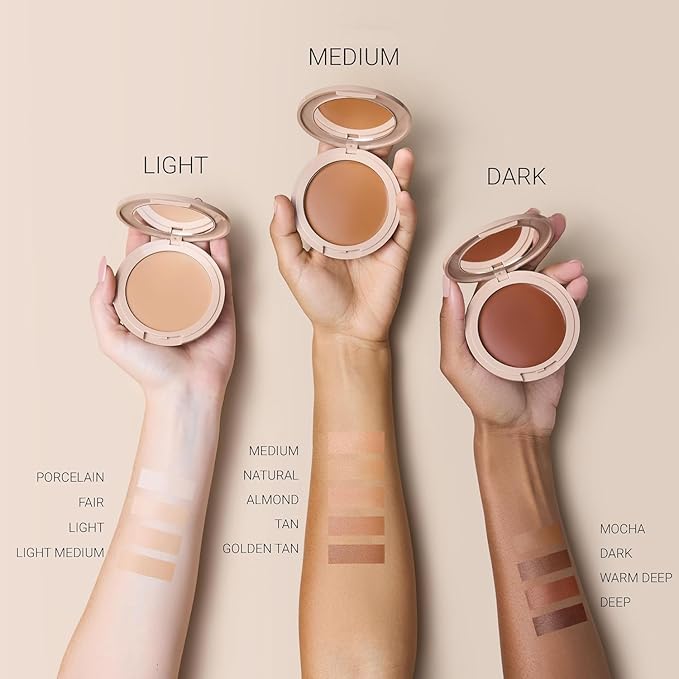 No Makeup Makeup Long-Lasting Lightweight Foundation & Brush Duo | Cruelty-Free, Fragrance-Free, Buildable, Transfer-Proof Makeup (Mocha)