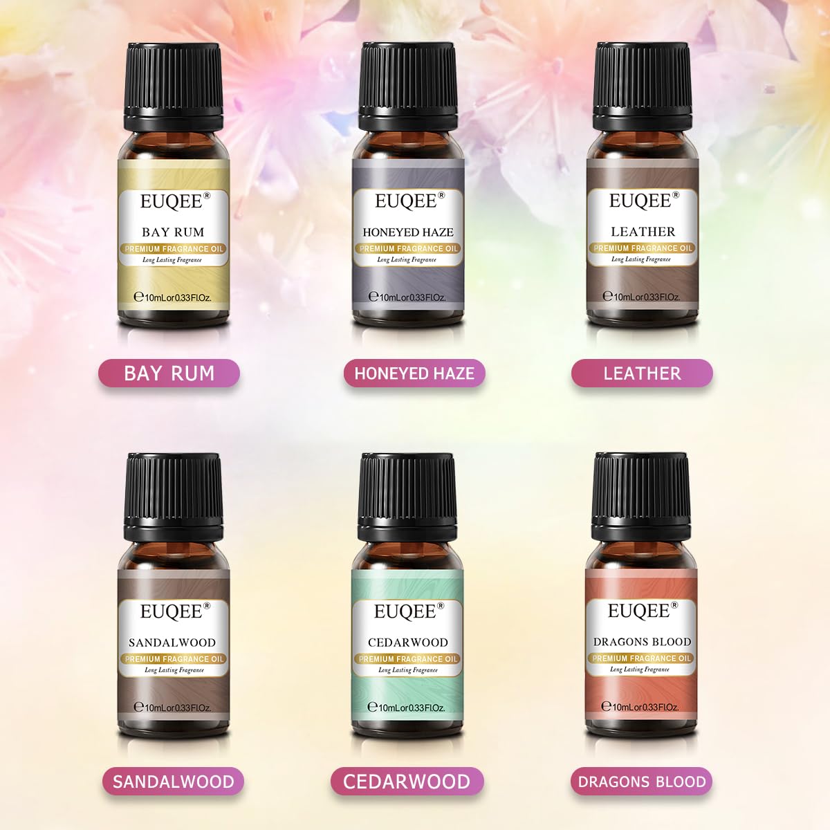 EUQEE 6PCS Men's Pubs Gift Set Premium Fragrance Oils for Men