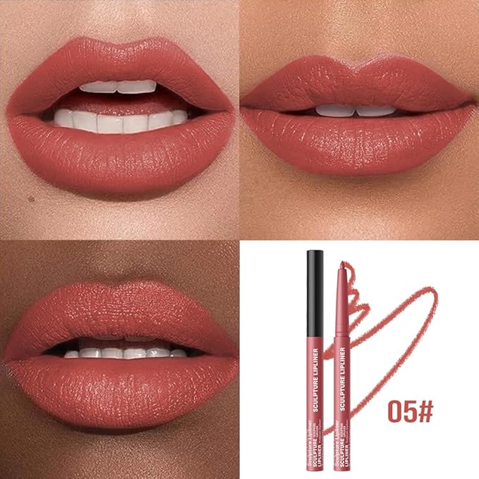 K05 Hxssll 12 Colors Matte Lip Liner Pencil – Long Lasting Waterproof Lip Liner, Smudge Proof Transfer Proof Lip Pencil, High Pigment Lip Makeup for Defining & Filling Lips (05#, 1PCS)