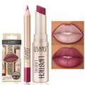 USHAS 2 in 1 Waterproof Lipstick and Lip Liner Combo Set - Long Lasting Matte Lipstick Pen with Lip Liner Set Makeup Kit (G2, Pack of 1)
