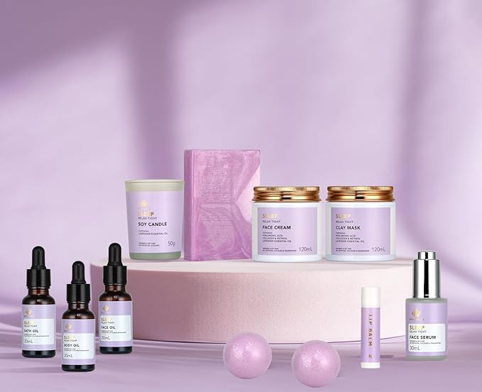 Gifts for Women, 30Pcs Lavender Skin Care Gift Set for Women, Bath & Body Gifts Basket Set, Home Spa Self Care Gift, Essential Oil, Anniversary, Face Serum, Pampering Gift, Birthday, Christmas, Wife
