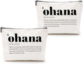 CQM 2pcs Hawaiian Inspirational Makeup Bag, Hawaiian Gifts Cosmetic Bag, Hawaii Souvenirs, Minimalist Thank You Gifts for Women Female Grandma Mom Sister Friend Wife