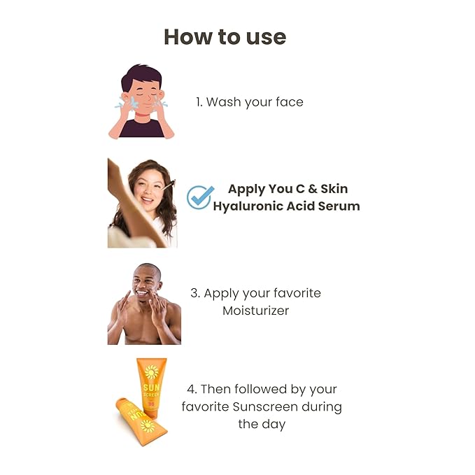 You C & Skin Hyaluronic Acid Serum with Snail Mucin + Niacinamide + Alpha-Arbutin – Glass Skin Hydration Serum, Pore Minimizing, Radiance-Boosting – All Skin Types – 1.7 fl oz
