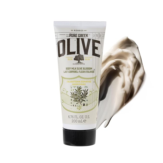 KORRES Olive Blossom Body Milk, Hydrating Lotion, 6.76 Fl Oz