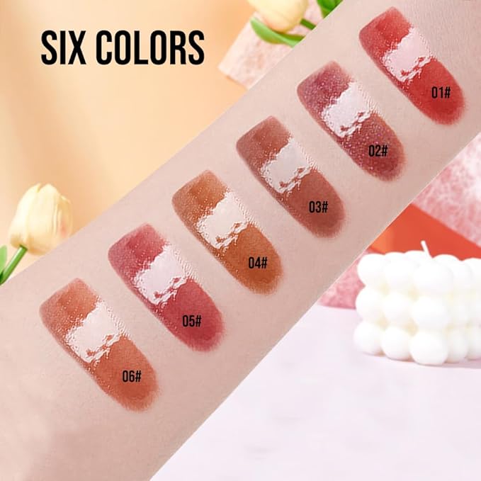 Dual-Ended Lip Stain & Lip Oil – 2-in-1 Matte Color and Hydrating Gloss, Long-Lasting Non-Sticky Lip Tint, Nourishing Moisture & Glassy Shine for Day-to-Night Looks 04#