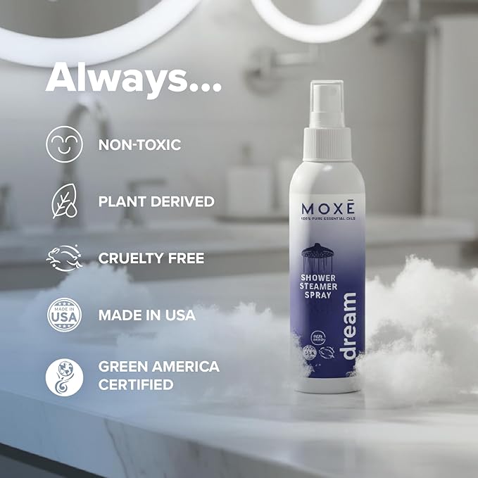 MOXĒ Dream Shower Steamer for Bedtime Routine & Tension Relief, 4oz, 2 Pack