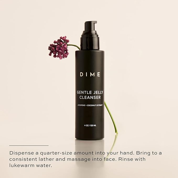DIME Beauty Gentle Jelly Cleanser, Hydrating Facial Cleanser and Makeup Remover with Vitamin E, Face Wash for Sensitive Skin, 3 oz (90 ml)