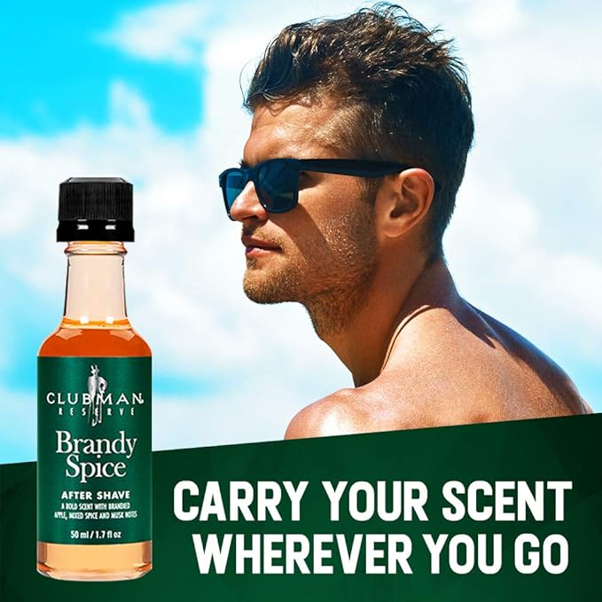 Clubman Reserve - Brandy Spice After Shave Lotion 1.7 Fl. Oz X 2 Packs