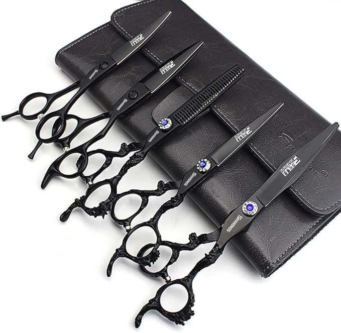 6+7 inch scissors hairdressing cutting scissors+thinning scissors (5PC)